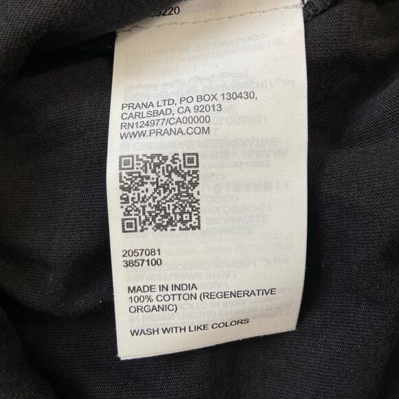 Prana Everyday Tank Womens S Black Vintage Wash Standard Fit Regenerative Cotton - Picture 7 of 9